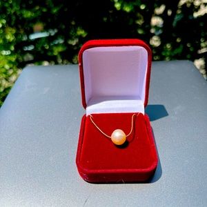 Gold plated pearl choker